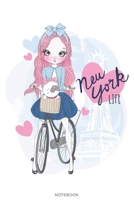 New York Life: Cute Girl on a Bike with a Pug B083XTGNJR Book Cover