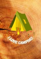 I Love Camping: 7x10 wide ruled notebook for Summer Camp Kid Scouts Outdoor Enthusiast RV Caravan Trailer Camper Van Life Road Trip 1073508749 Book Cover