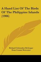 A Hand-list of the Birds of the Philippine Islands 1146533357 Book Cover