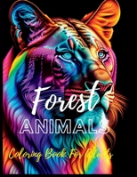 Forest Animals Coloring Book For Adults B0BYRKH3ZD Book Cover