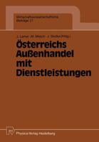 Osterreichs Aussenhandel Mit Dienstleistungen 3790804673 Book Cover
