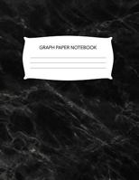 Graph Paper Notebook: Quad Ruled Notebook Graphing Paper Math and Science Composition Book for Students, 5 Squares Per Inch, Large, Black Marble 1794552235 Book Cover