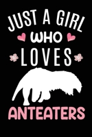 Just A Girl Who Loves Anteaters: Anteater Animal Lover Gift Diary Blank Date & Blank Lined Notebook Journal 6x9 Inch 120 Pages White Paper 167355282X Book Cover