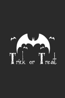 Bat Trick Or Treat: Dotted Bullet Notebook (6 x 9 - 120 pages) Halloween Themed Notebook for Gift / Daily Activity Journals / Diary 1692551337 Book Cover
