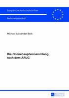 Die Onlinehauptversammlung Nach Dem Arug 3631628382 Book Cover