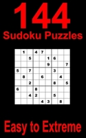 144 Sudoku Puzzles Easy to Extreme: Travel friendly logic brain teaser Sudoku for experienced Sudoku solvers. With solutions. Sudoku puzzle books for adults B08P8NKPHM Book Cover