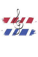 Holland Netherland Flag Music Clef Bass treble - music book, music lines, notebook, notepad, 120 pages, souvenir gift book, also suitable as a decoration for birthday or christmas 1654977314 Book Cover
