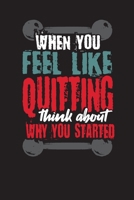 When You Feel Like Quitting Think About Why You Started: Workout Log Book And Fitness Journal, Bodybuilding Journal, Workout Log Books For Men & ... Journal, Notebook, Diary Fitness & Cardio. 169648538X Book Cover
