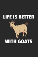 Ziege Notizbuch: Ziege Notizbuch f�r Liebhaber / Notizheft / Notizblock A5 (6x9in) Dotted Notebook / Punkteraster / 120 gepunktete Seiten 167374351X Book Cover
