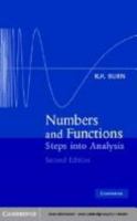 Numbers and Functions: Steps into Analysis 0521457734 Book Cover