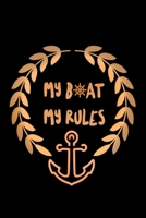 My Boat My Rules: Captain Boat Owner Anchor Lined Notebook Journal 6x9 1670955095 Book Cover
