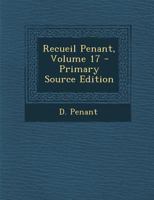 Recueil Penant; Volume 17 129457552X Book Cover