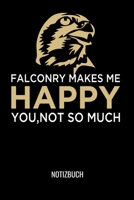 Falconry makes me Happy you, not so much: A5 Monatsplaner 120 Seiten mit Spalten f�r Monatsziele, Termine, Veranstaltungen, Notizen und Wochen�bersicht. Ideal f�r Falkner und Falkenbesitzer 1707222185 Book Cover