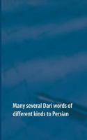Many Several Dari Words of Different Kinds to Persian 9176995119 Book Cover
