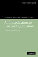 An Introduction to Law and Regulation: Text and Materials 0521685656 Book Cover