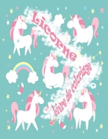 Licorne Livre de coloriage: Magical Coloring Book - 100 pages magiques avec licornes, pour les enfants de 4-8 B08B7FJF6L Book Cover
