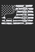 Gift Notebook: Bow Hunting USA Flag 6x9 Dot Grid 120 Pages 1712365355 Book Cover