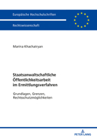 Staatsanwaltschaftliche Oeffentlichkeitsarbeit Im Ermittlungsverfahren: Grundlagen, Grenzen, Rechtsschutzmoeglichkeiten 3631800851 Book Cover