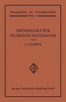 Prufanstalt Fur Feuerfeste Materialien 3662334771 Book Cover