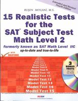 15 Realistic Tests for the Sat Math Level 2 Subject Test 0974886874 Book Cover