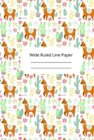 Baby Alpaca Theme Wide Ruled Line Paper 1674997663 Book Cover