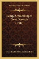 Eenige Opmerkingen Over Desertie (1887) 1166929868 Book Cover