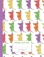 Knitting Graph Paper: Cute green dragon cartoon themed knitter's graph notebook 4:5 asymmetric ratio grid. Large format 8.5x11 size book. 1711633844 Book Cover