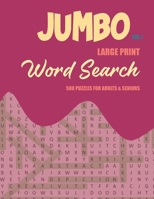 Jumbo Large Print WordSearch: Puzzles for Adults & Seniors B08YQKP2DM Book Cover