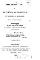 Don Sebastian: Or, the House of Braganza, an Historical Romance, Volumes 1-2 1144099528 Book Cover