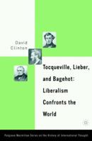 Tocqueville, Lieber, and Bagehot: Liberalism Confronts the World (Palgrave MacMillan History of International Thought) 1349526975 Book Cover