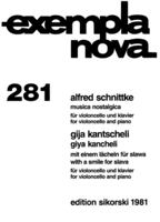Alfred Schnittke - Musica Nostalgica and Giya Kancheli - With a Smile for Slava: for Cello and Piano Reduction 0634084968 Book Cover