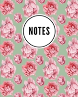 Notes: Peony Floral Flower Print (3) - Cute Writing Notebook For School, Home & Office - [Classic] 1086699785 Book Cover