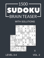 500 Sudoku Brain Teaser Samurai with solutions: Level 3-4 (medium to difficult), Volume 1 B096CWC5Z5 Book Cover