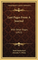 Last Pages from a Journal; with Other Papers 101829905X Book Cover