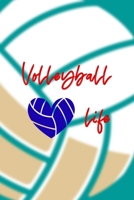 Volleyball Life: All Purpose 6x9 Blank Lined Notebook Journal Way Better Than A Card Trendy Unique Gift Aqua Ball Volleyball 1708402209 Book Cover