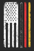 German American Flag: Blank Lined Notebook for German American Flag 6x9 Inch 120 Pages 1686713835 Book Cover