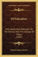 Of Education 1437047491 Book Cover