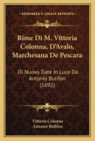 Rime Di M. Vittoria Colonna D'avalo 1017661480 Book Cover