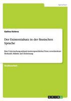Der Existentialsatz in Der Finnischen Sprache 3656687110 Book Cover