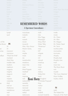 Roni Horn: Remembered Words 3958295649 Book Cover