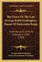 Diary From 1749 To 1761 1174706708 Book Cover