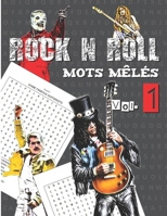 ROCK N ROLL - Mots Mêlés: Jeux de mots mêlés pour fan de musique rock, hard rock et métal. B096CS9QHS Book Cover