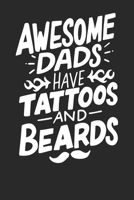 Notebook Journal: Dad Tattoo Beard 6x9 Dot Grid 120 Pages 1671112075 Book Cover