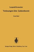 Vorlesungen Uber Zahlentheorie: Erster Band: Erste Bis Dreiunddreissigste Vorlesung 3642666779 Book Cover