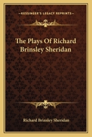 Plays by Richard Brinsley Sheridan 1589636538 Book Cover