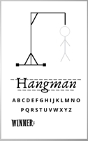 Hangman: Funny and beautiful brain game book Large Pages for Easy Play 0105336432 Book Cover