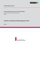 Internes Und Externes Rechnungswesen 2013 3656400059 Book Cover