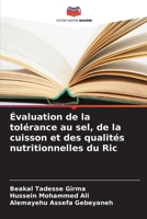 Évaluation de la tolérance au sel, de la cuisson et des qualités nutritionnelles du Ric (French Edition) 6206961923 Book Cover