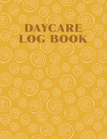 Daycare log book: A simple day care logbook for recording child attendance: Orange pattern cover 170994532X Book Cover