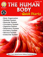Human Body Quick Starts, Grades 4 - 9 1622236947 Book Cover